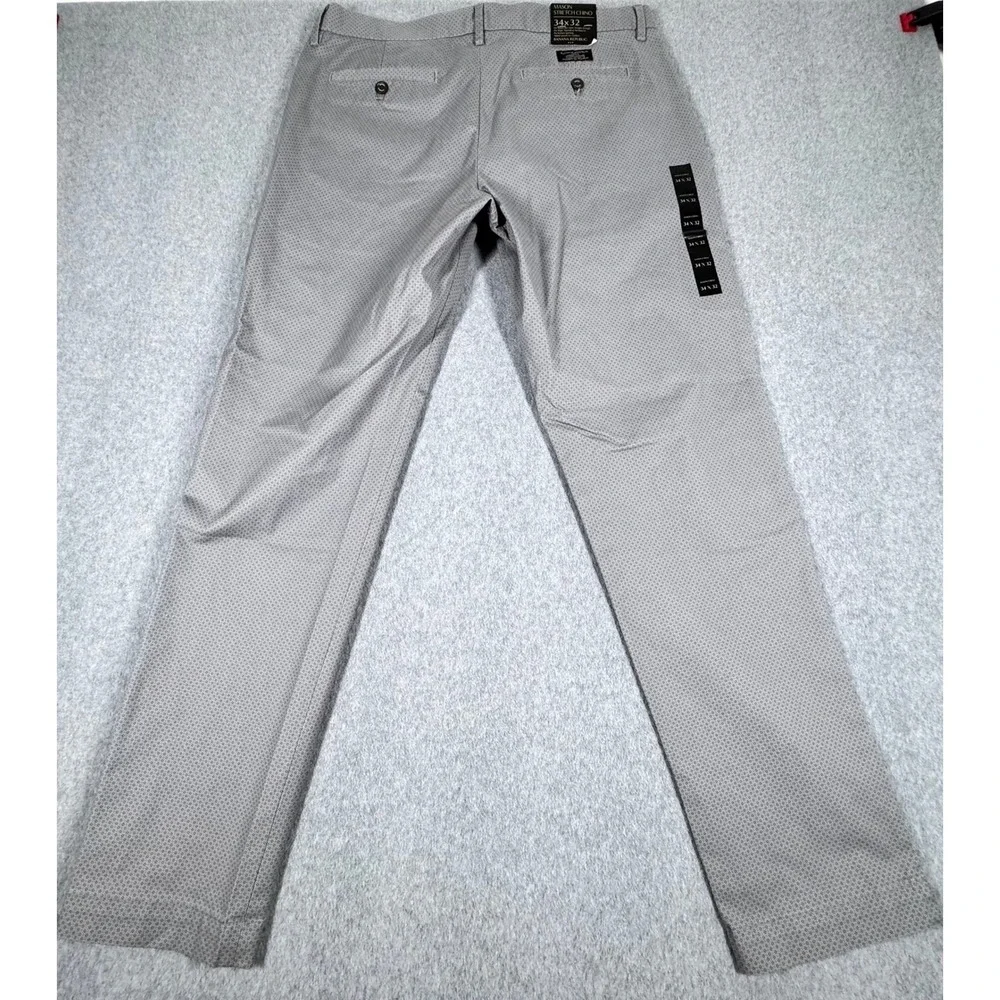 Banana Republic Mason Chino Stretch Men's 34x32 Gray Pants NEW